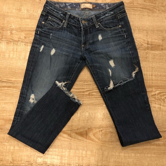 Paige Skyline Ankle Peg Leg Denim Jeans - Picture 2 of 10